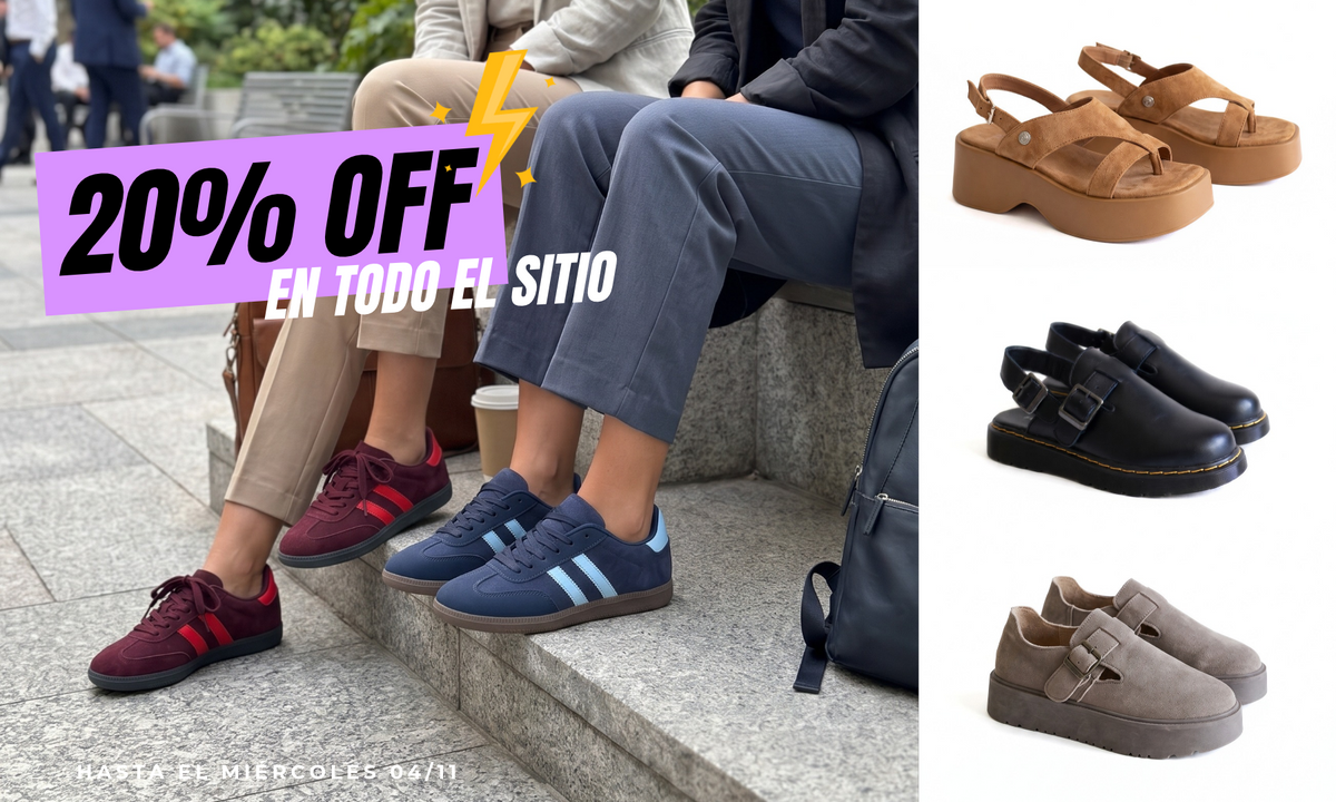 30% OFF en zapatillas hasta el miércoles 28 de octubre